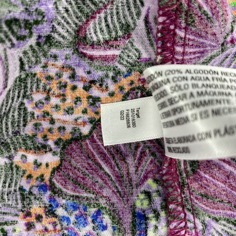 Kika Vargas x Target Coral Reef Scallop Edge Wrap Top in Purple Size S - Picture 9 of 10
